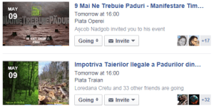 protest pentru salvarea padurilor